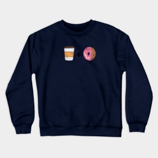 Coffee and Donut Love Crewneck Sweatshirt